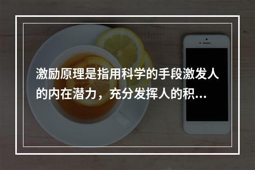 激励原理是指用科学的手段激发人的内在潜力，充分发挥人的积极性