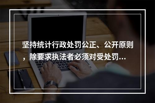 坚持统计行政处罚公正、公开原则，除要求执法者必须对受处罚者公