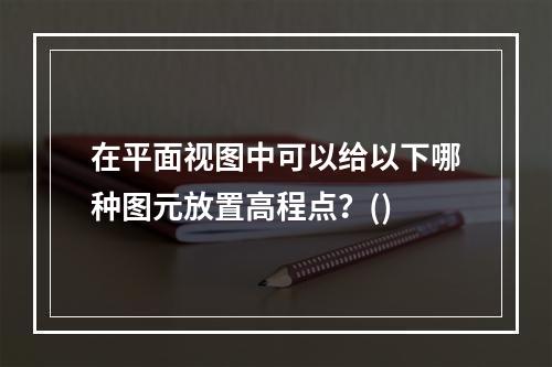 在平面视图中可以给以下哪种图元放置高程点？()