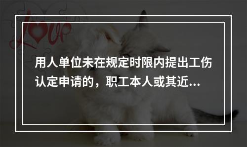 用人单位未在规定时限内提出工伤认定申请的，职工本人或其近亲属