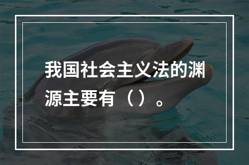 我国社会主义法的渊源主要有（ ）。