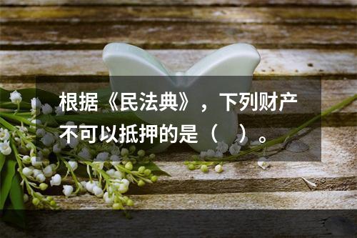 根据《民法典》，下列财产不可以抵押的是（　）。