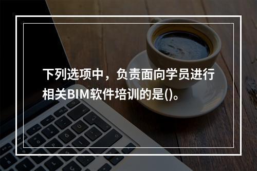 下列选项中，负责面向学员进行相关BIM软件培训的是()。