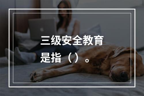 三级安全教育是指（ ）。