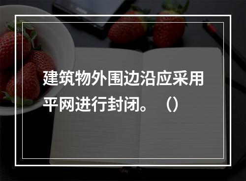 建筑物外围边沿应采用平网进行封闭。（）