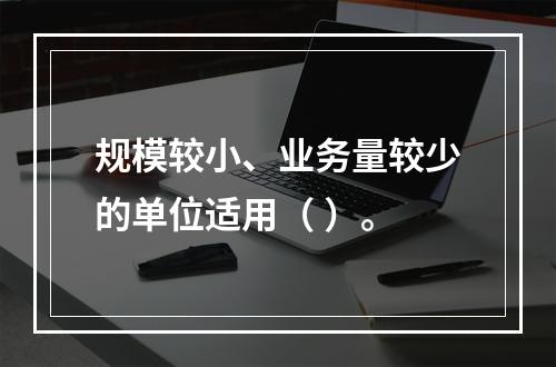 规模较小、业务量较少的单位适用（ ）。