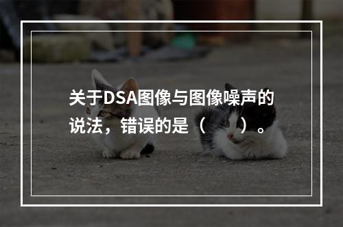 关于DSA图像与图像噪声的说法，错误的是（　　）。