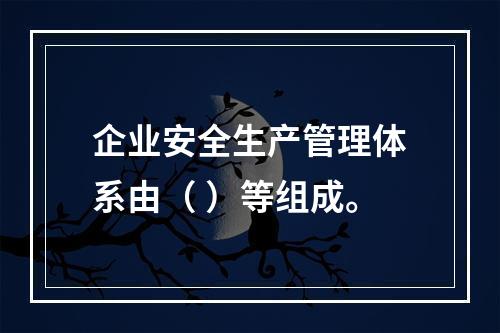 企业安全生产管理体系由（ ）等组成。