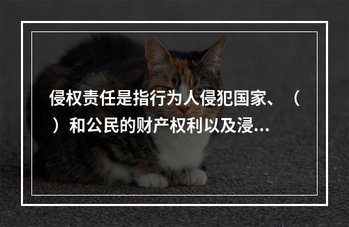 侵权责任是指行为人侵犯国家、（ ）和公民的财产权利以及浸犯法