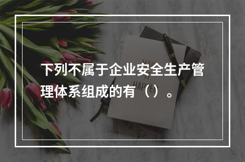 下列不属于企业安全生产管理体系组成的有（ ）。