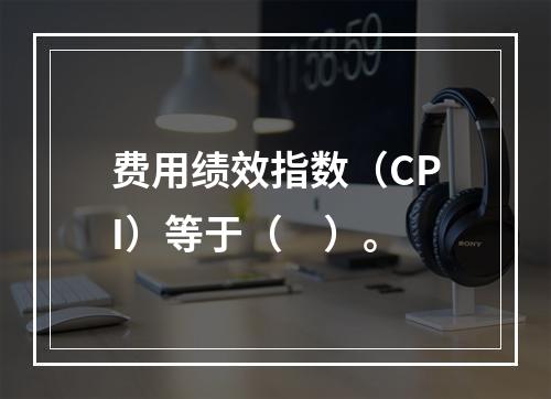 费用绩效指数（CPI）等于（　）。