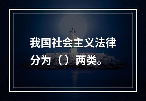 我国社会主义法律分为（ ）两类。