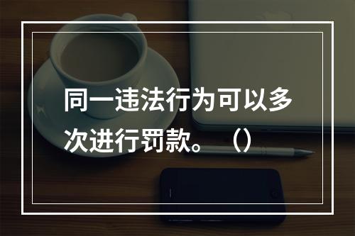 同一违法行为可以多次进行罚款。（）