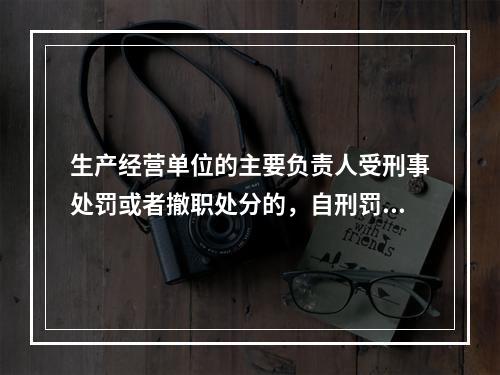 生产经营单位的主要负责人受刑事处罚或者撤职处分的，自刑罚执行