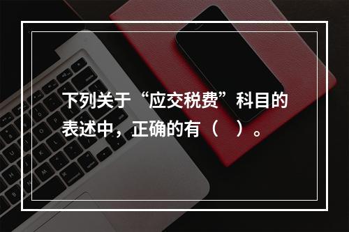 下列关于“应交税费”科目的表述中，正确的有（　）。