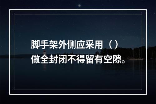 脚手架外侧应采用（ ）做全封闭不得留有空隙。