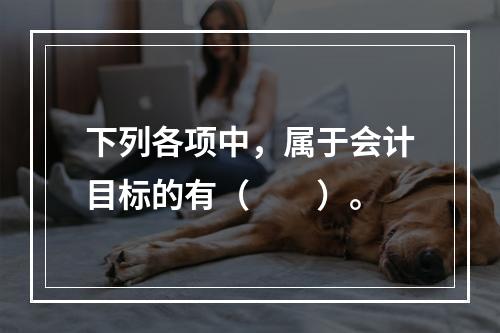 下列各项中，属于会计目标的有（　　）。