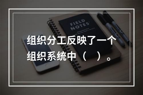 组织分工反映了一个组织系统中（　）。