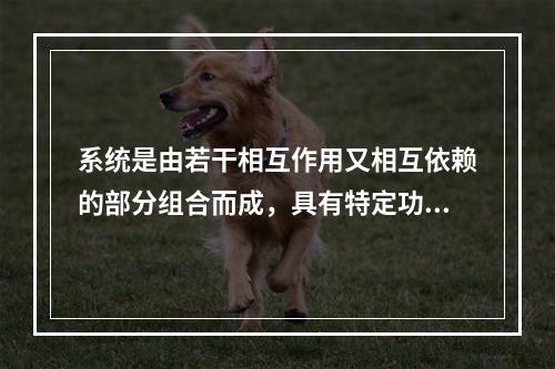 系统是由若干相互作用又相互依赖的部分组合而成，具有特定功能，