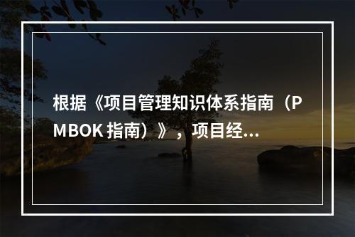 根据《项目管理知识体系指南（PMBOK 指南）》，项目经理应