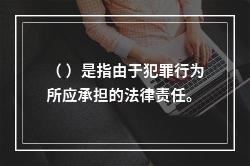 （ ）是指由于犯罪行为所应承担的法律责任。