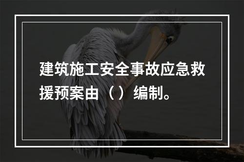 建筑施工安全事故应急救援预案由（ ）编制。