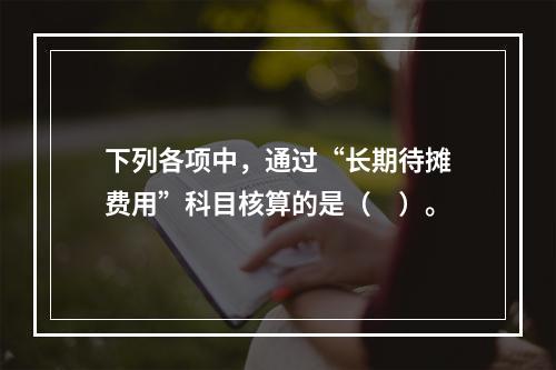 下列各项中，通过“长期待摊费用”科目核算的是（　）。