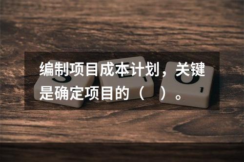 编制项目成本计划，关键是确定项目的（　）。