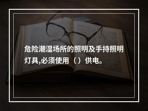 危险潮湿场所的照明及手持照明灯具,必须使用（ ）供电。