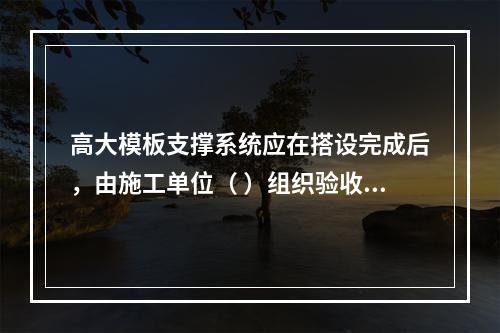 高大模板支撑系统应在搭设完成后，由施工单位（ ）组织验收。