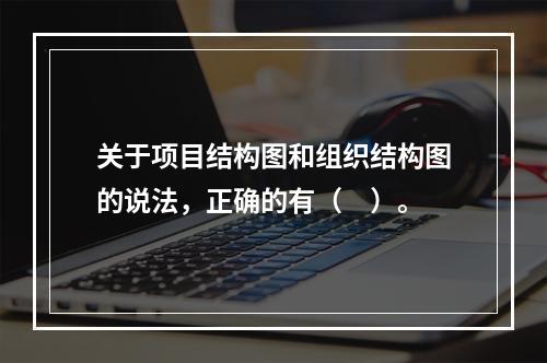 关于项目结构图和组织结构图的说法，正确的有（　）。