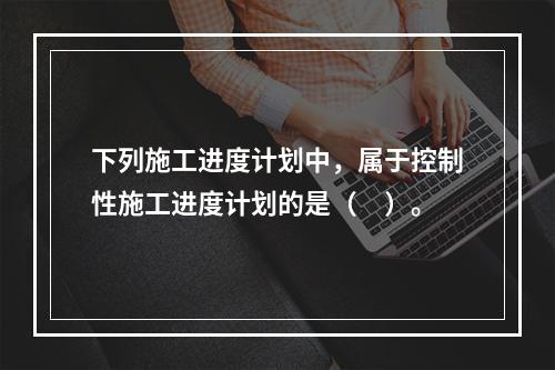 下列施工进度计划中，属于控制性施工进度计划的是（　）。