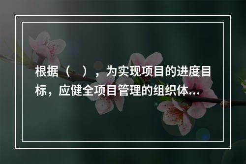 根据（　），为实现项目的进度目标，应健全项目管理的组织体系。