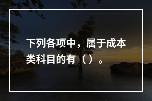 下列各项中，属于成本类科目的有（ ）。