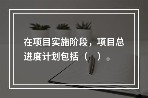 在项目实施阶段，项目总进度计划包括（　）。