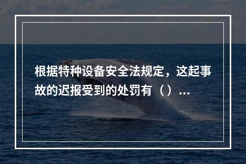 根据特种设备安全法规定，这起事故的迟报受到的处罚有（ ）。