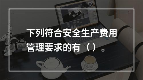 下列符合安全生产费用管理要求的有（ ）。