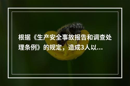 根据《生产安全事故报告和调查处理条例》的规定，造成3人以上1