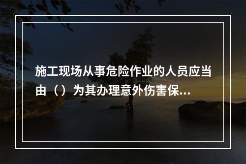 施工现场从事危险作业的人员应当由（ ）为其办理意外伤害保险。