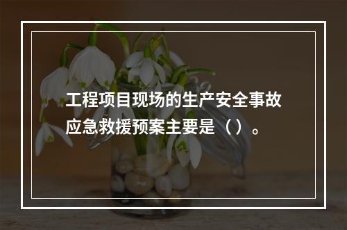 工程项目现场的生产安全事故应急救援预案主要是（ ）。