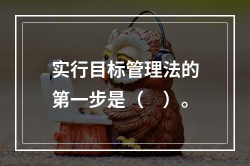 实行目标管理法的第一步是（　）。