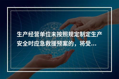 生产经营单位未按照规定制定生产安全时应急救援预案的，将受到的