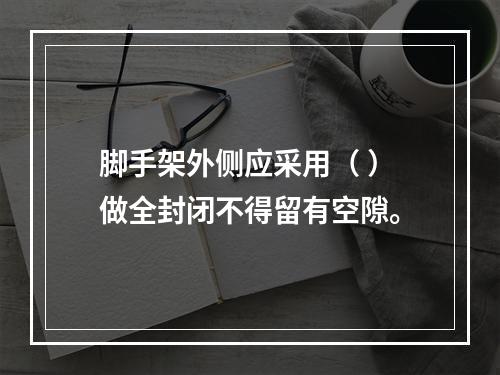 脚手架外侧应采用（ ）做全封闭不得留有空隙。