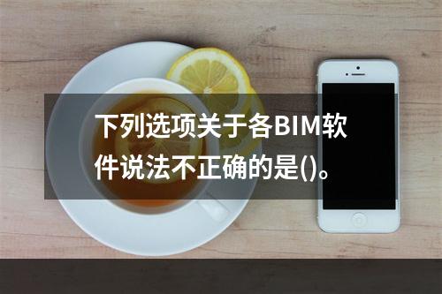 下列选项关于各BIM软件说法不正确的是()。