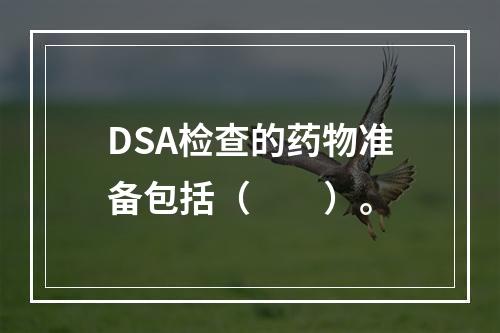 DSA检查的药物准备包括（　　）。