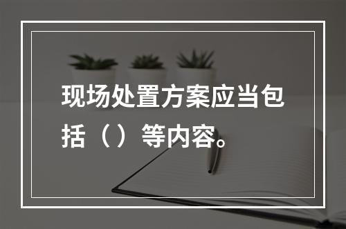 现场处置方案应当包括（ ）等内容。