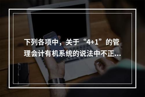 下列各项中，关于“4+1”的管理会计有机系统的说法中不正确的