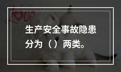 生产安全事故隐患分为（ ）两类。