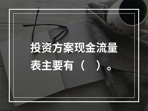 投资方案现金流量表主要有（　）。