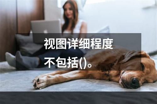 视图详细程度不包括()。